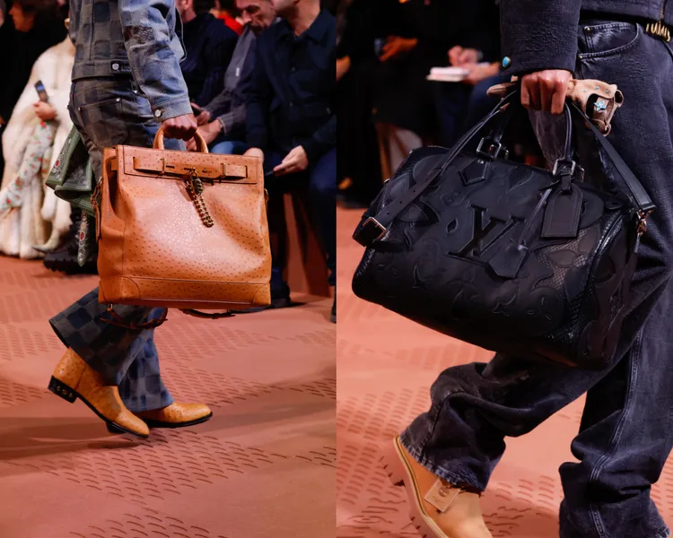 LV 2024秋冬男裝秀配件。品牌提供