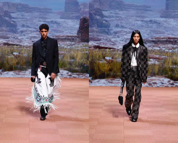 LV 2024秋冬男裝秀。品牌提供