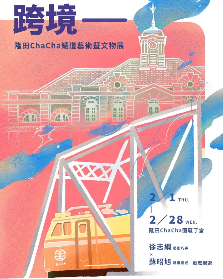 跨境—隆田Cha Cha鐵道藝術暨文物展將於春節登場。隆田Cha Cha提供