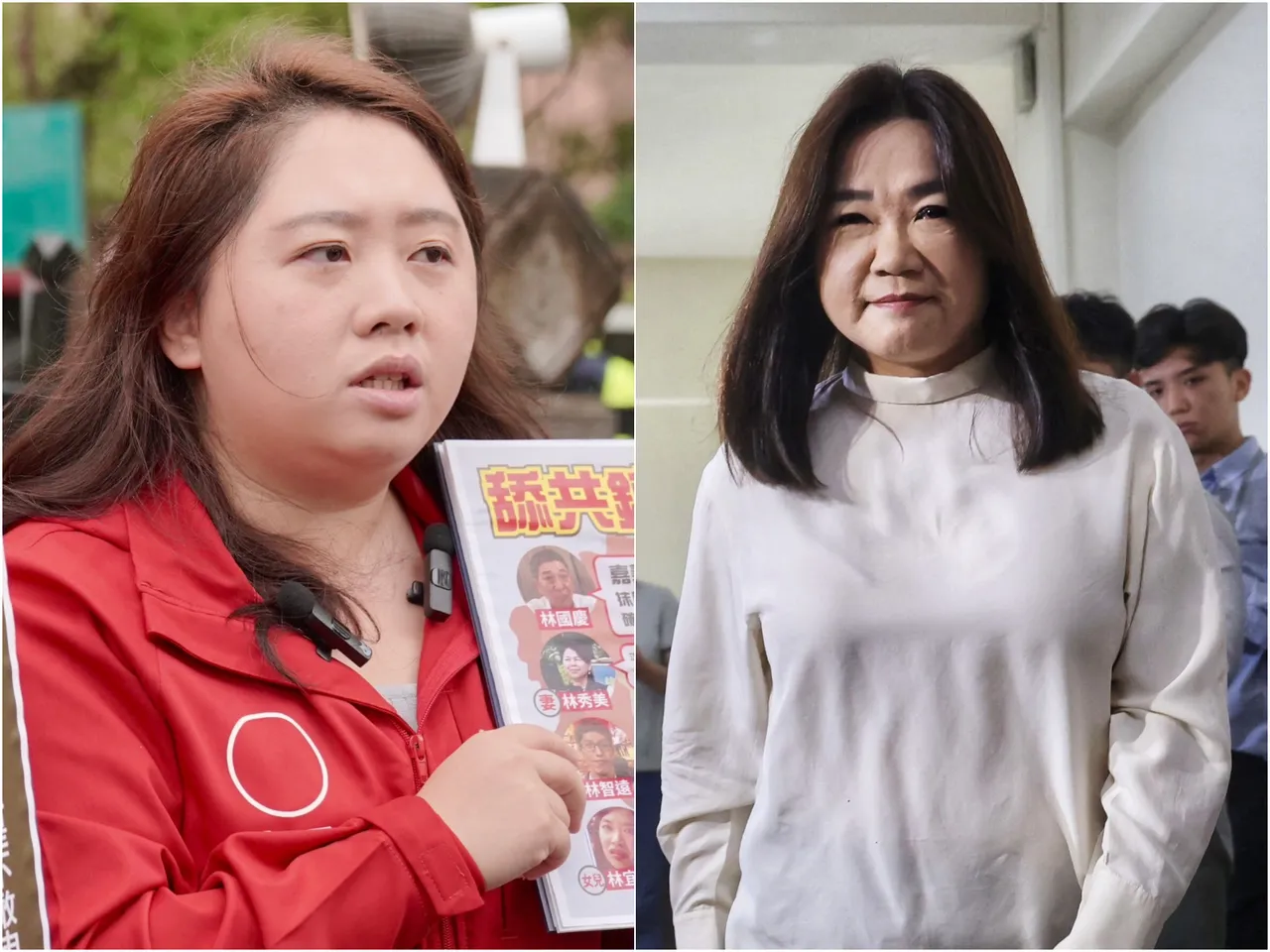 楊佩樺(左)月前告發馬文君(右)違反國安法,斥她親中已被國際認證。基進提供、資料照