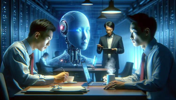 IMF指出，受教育程度較低和年齡較大的人則更容易受到人工智慧的威脅。AI生成示意畫面（美編QQ）。