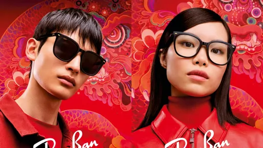 雷朋眼鏡有金色龍紋加持又潮又應景 放大鏡框根本小臉神器