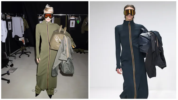 長版禮服加入拉鍊設計整體修身有型。品牌提供