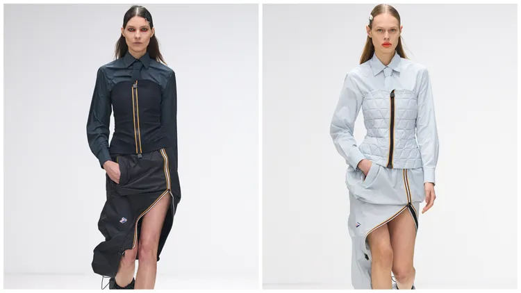 Le Vrai 3.0可收納外套被倒穿成為側面開衩裙裝。品牌提供