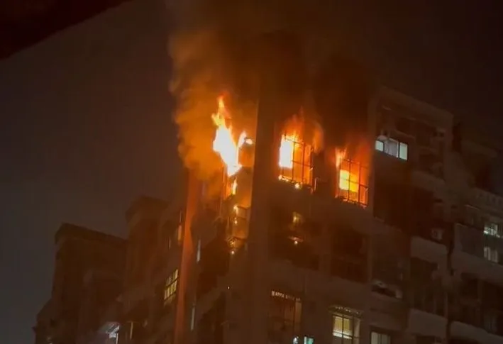 現場火勢。翻攝畫面