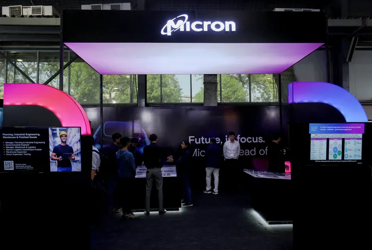 美光科技本月初參加印度「活力古吉拉特州全球貿易展」。路透社