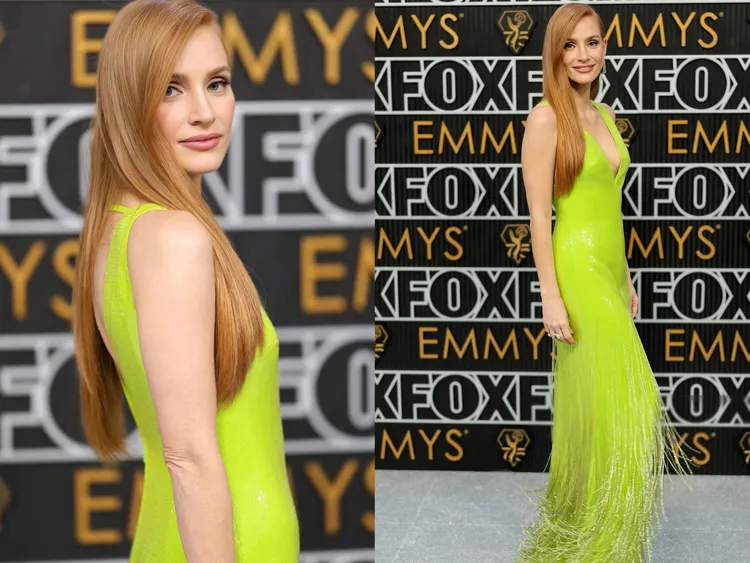 奧斯卡影后潔西卡雀絲坦日前出席艾美獎，一頭秀髮明亮動人，她的髮型師分享是使用了Hair Rituel by sisley的髮品。翻攝renatocampora IG