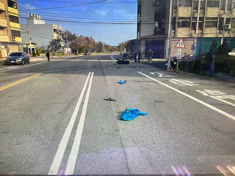 事故地點在苗栗縣後龍鎮新港三路。民眾提供