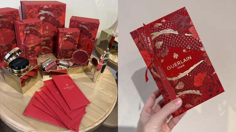 嬌蘭新年限定禮盒包裝與紅包袋。張家玲攝