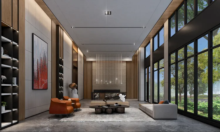 挑高6米氣派雲品大廳，回家就像住飯店。