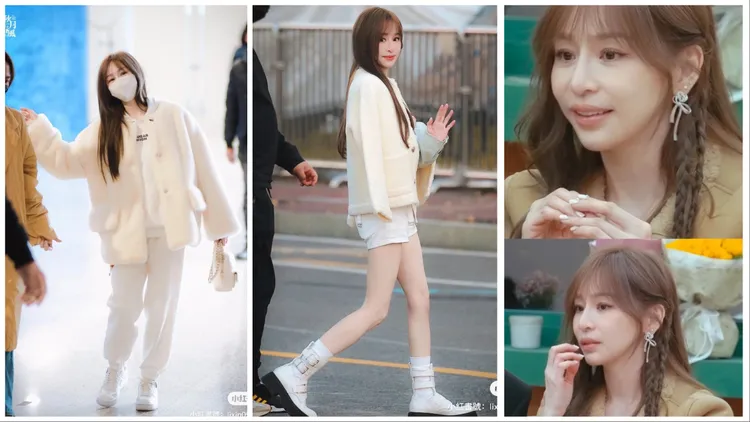 休閒褲裝以及耳環等飾品也是王心凌的少女感穿搭重點。翻攝星星想發芽小紅書