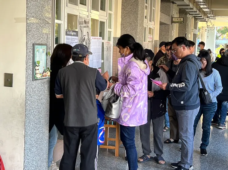 台中市今天投票秩序大致良好。鮮明攝