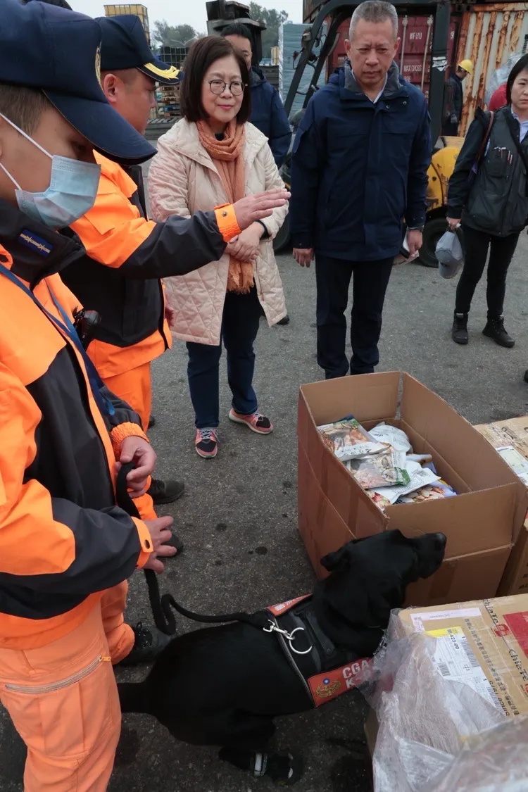 管碧玲肯定海巡署防堵豬瘟有成。翻攝畫面