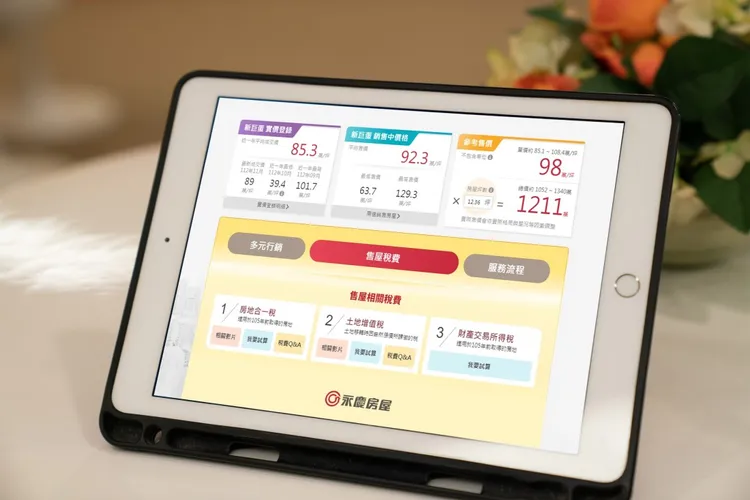 永慶房屋「售屋房價即時算」不只能估算房屋的市場行情，更提供稅費計算、售屋流程說明等服務。永慶房產集團提供