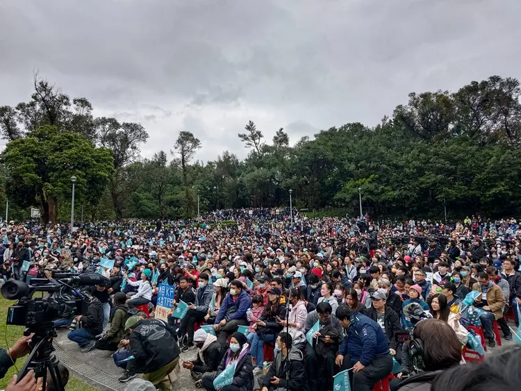 榮星花園現場有許多「小草」參與。讀者提供