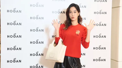 陈庭妮俏丽造型挺爱牌HOGAN 与胡宇威用球鞋悄放闪