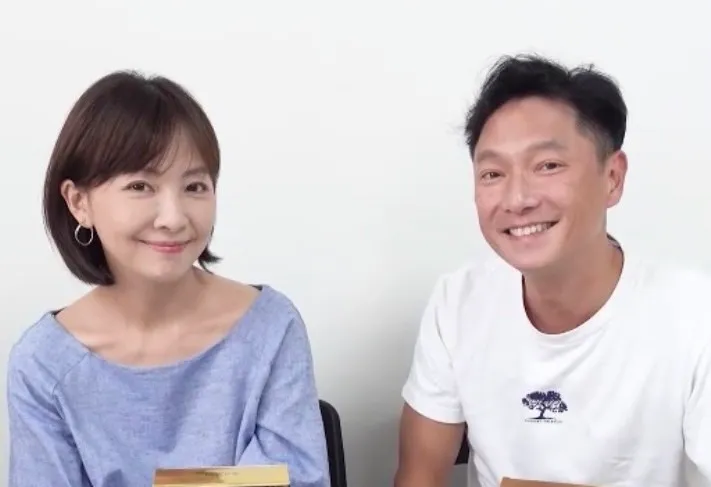 日前郭昱晴（左）與《麻辣鮮師》演員謝祖武相聚。郭昱晴提供