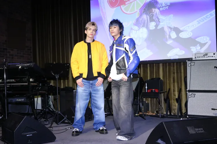 Juice Boy發片，好友派偉俊現身力挺。。娛樂中心攝