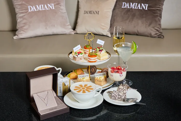 DAMIANI瑪格麗特皇后頂級午茶饗宴4萬6600元奢華下午茶套餐，有吃有住還有得拿。品牌提供