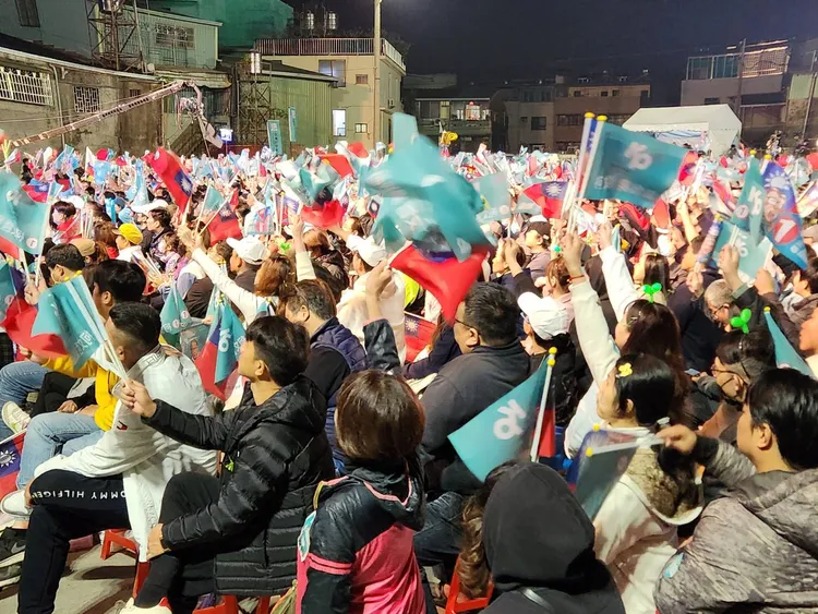 KP造勢大會現場。施智齡攝