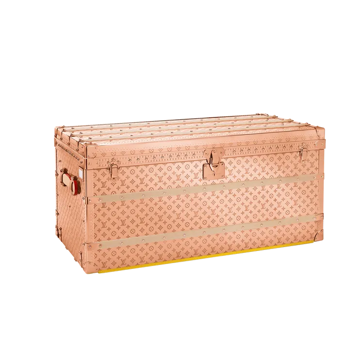 快閃店獨家Malle Courrier 110 Cuivre銅製系列硬箱，325萬元。品牌提供