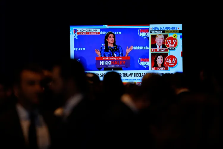 海利已恭喜川普拿下新罕布夏州初選。美聯社