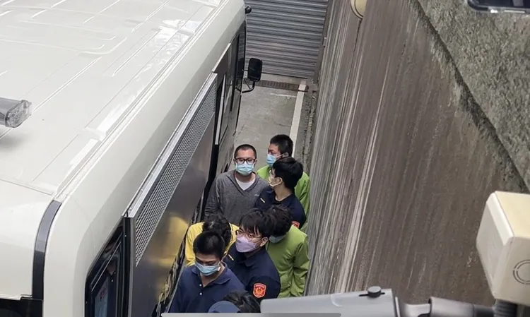 馬國女大生命案兇手陳柏諺(平頭戴眼鏡)。資料照片