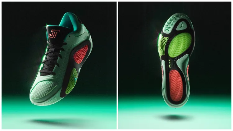 Jordan Tatum 2採用了優化人字紋大底。品牌提供