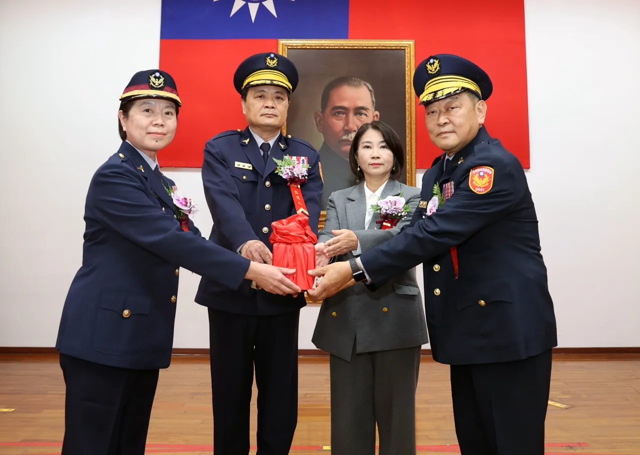 戴台捷接任屏東縣政府警察局長。縣府提供