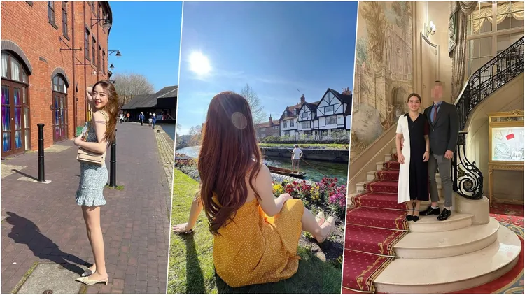 她社群上有許多偕白人愛侶遊遍英國的美照。攝自當事人IG