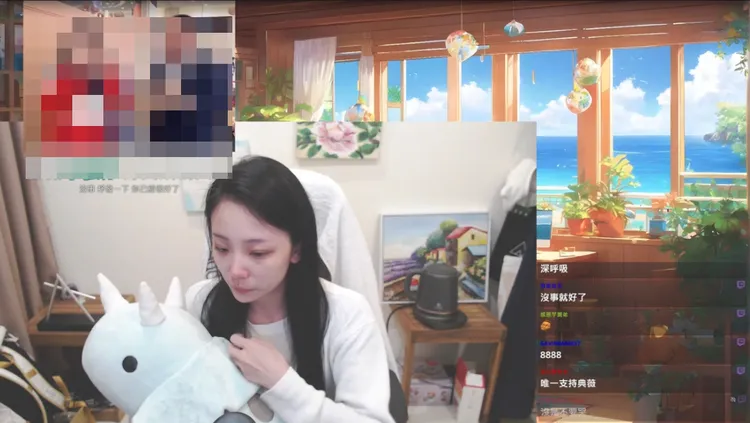 典薇直播談及此事哭紅雙眼。翻攝自記者爆料網