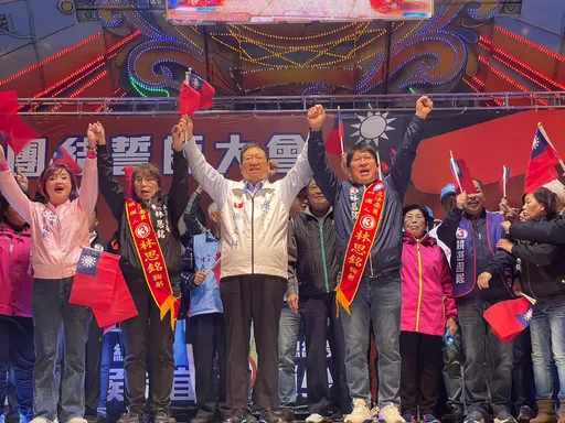 最後衝刺|林思銘團結誓師大會 新竹縣長楊文科和5000鄉親力挺