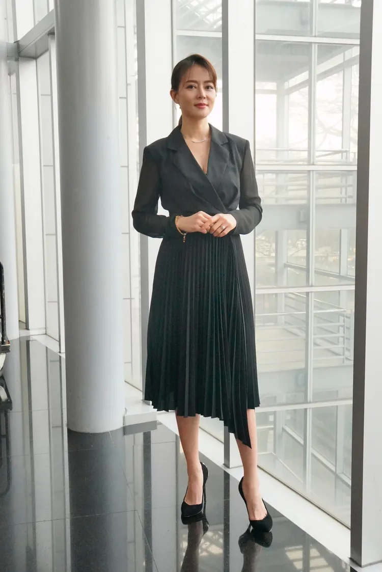 劉香慈看不出孕肚。劉香慈提供