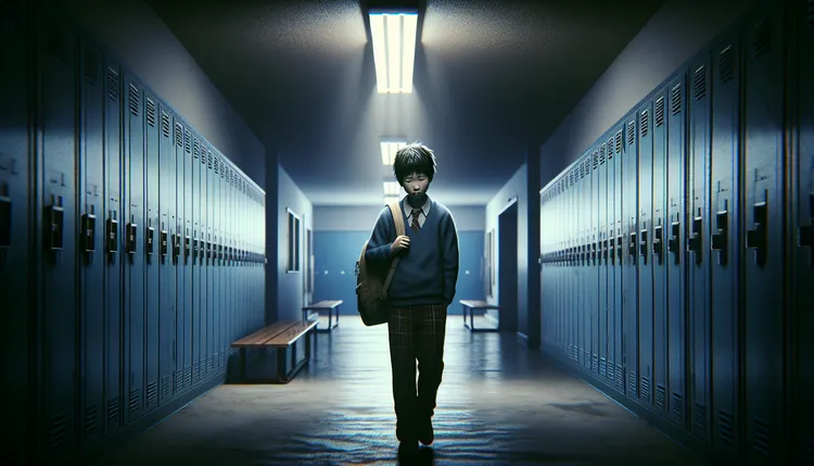 國中生割頸事件震驚社會。AI生成圖片