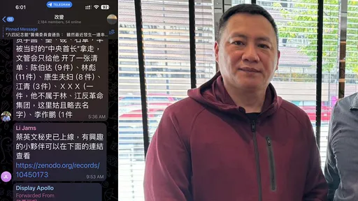 群組驚現「蔡英文秘史」 王丹批中共流氓本質用抹黃介選