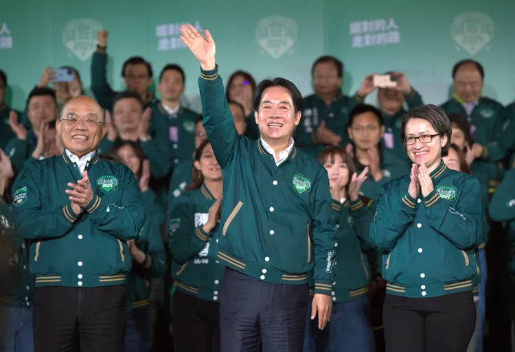 民進黨賴清德、蕭美琴當選下任總統、副總統。美聯社