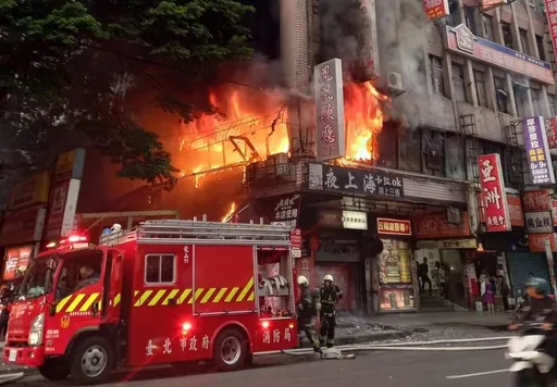 西門町「五福大樓」清晨火警　濃煙竄天！緊急疏散29人