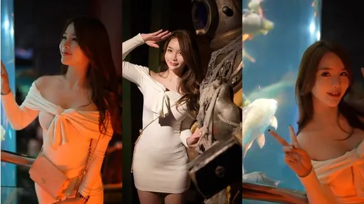 大馬女神驚艷水族館 甜美又性感超吸睛