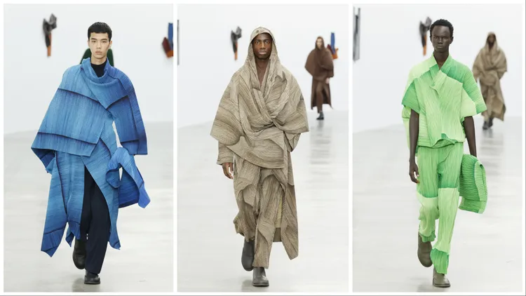 將畫作中的線條巧妙與面料的皺摺融為一體。品牌提供