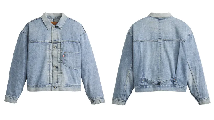 「超 ! 級 ! 寬 ! 2.0」聯乘膠囊系列Type I丹寧夾克外套，1萬900元。品牌提供