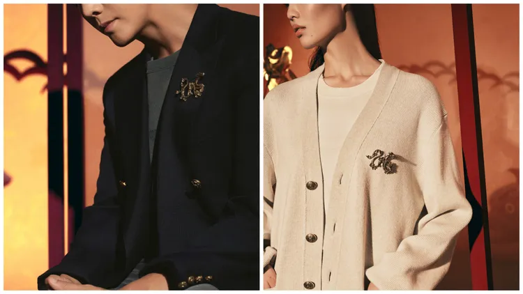 金龍形胸針擁有精緻外觀相當百搭。品牌提供