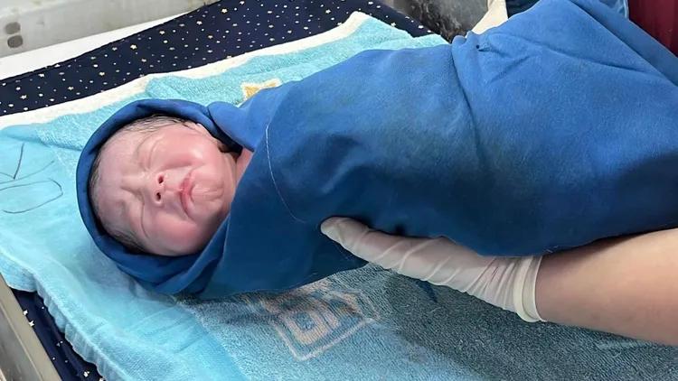 哺哺這表情很生動。翻攝李運慶臉書