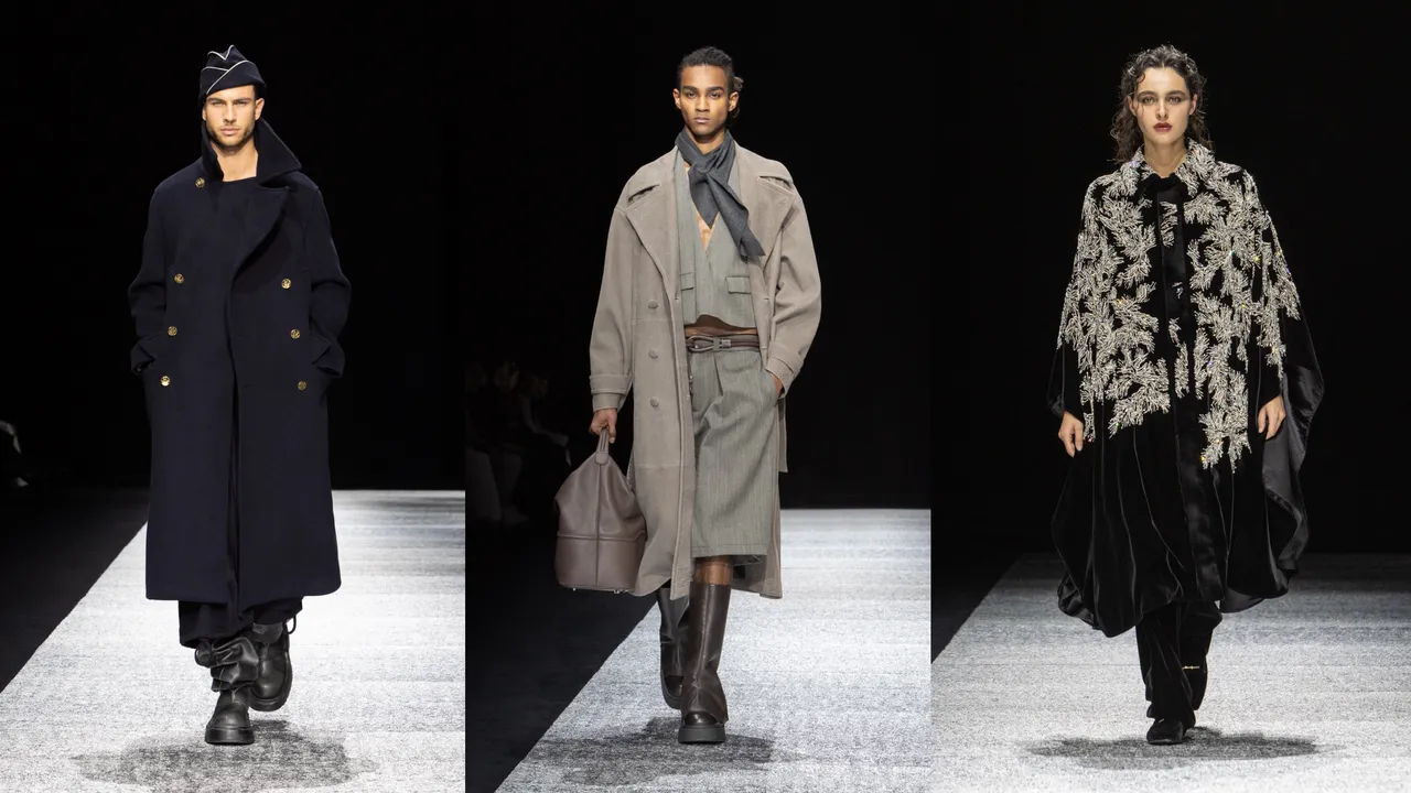 EMPORIO ARMANI 2024牛冬男裝以「大西洋」為主題，展現航海冒險精神。品牌提供