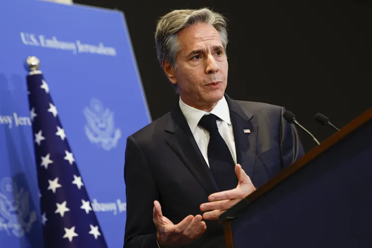 布林肯。美聯社