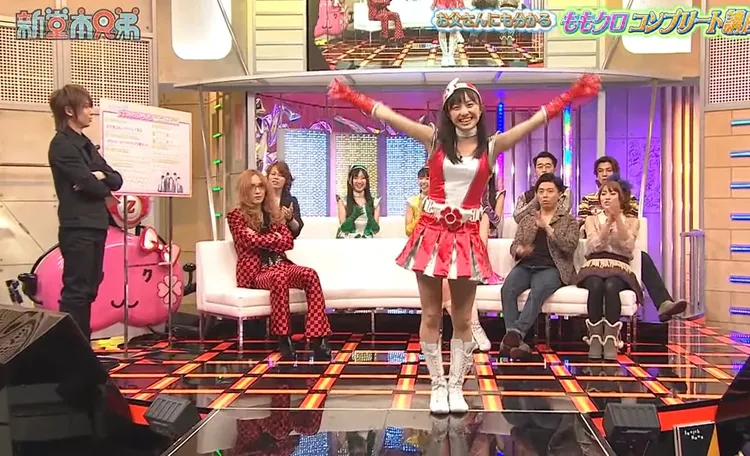 堂本剛和百田夏菜子12年前首度同台，當時17歲的夏菜子秀出前翻與後翻身手。翻攝《新堂本兄弟》