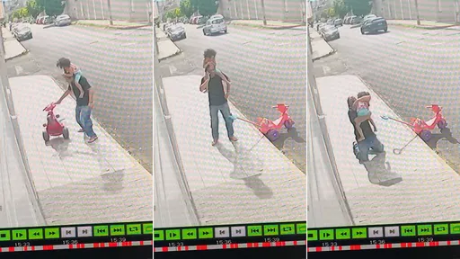 天兵爸街頭急尋稚女　21秒崩潰實錄！其實她一直坐在他肩膀上