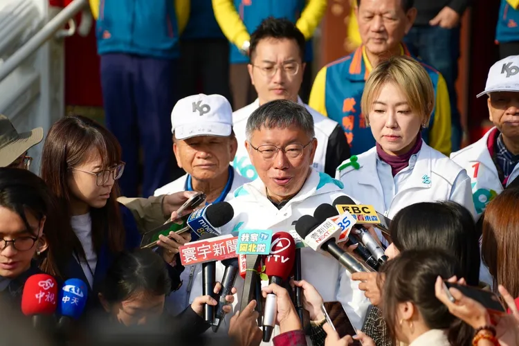 柯文哲今早於台南受訪。民眾黨提供