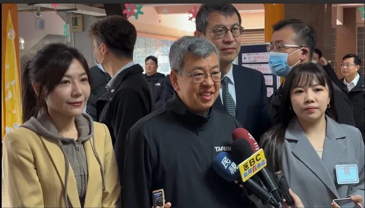 陳建仁投票完成後受訪。截自政院影片