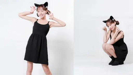 林襄化身性感小黑貓 秀性感還作勢裝兇