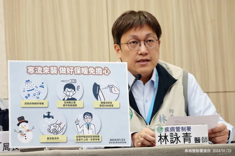 防疫醫師林詠青說明上週流死亡最年輕個案是北部20多歲男。疾管署提供